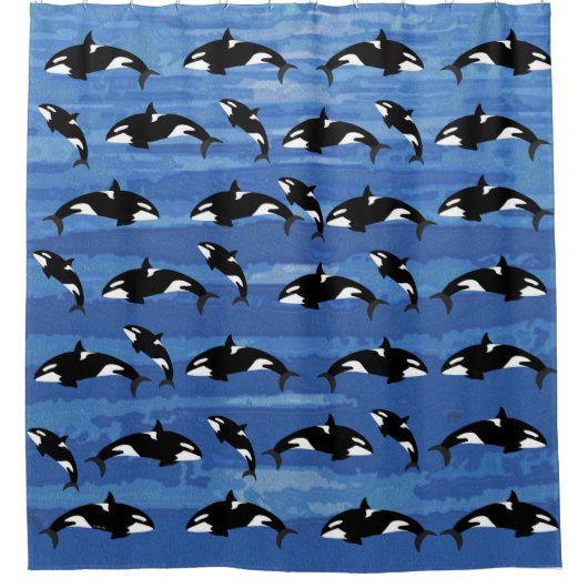 Orcas Shower Curtain Douchegordijn (Voorkant)