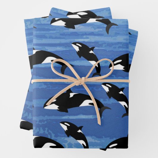 Orcas Wrapping Paper Sheets (In situ)