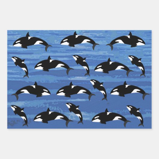 Orcas Wrapping Paper Sheets (Voorkant)