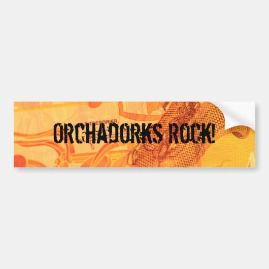 Orchadorks Rock! Bumpersticker (Voorkant)