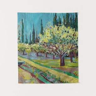 Orchard Bordered by Cypresses, 1888 by van Gogh Wandkleed