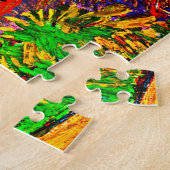 Orchard, grens door Cypresses Vincent Van Gogh Legpuzzel (Zijkant)