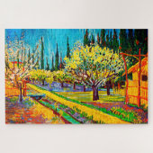 Orchard, grens door Cypresses Vincent Van Gogh Legpuzzel (Horizontaal)