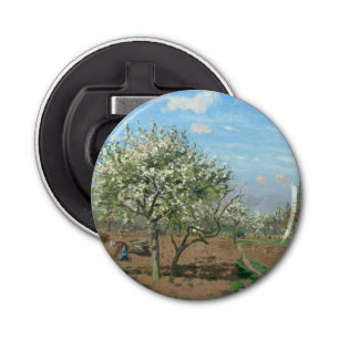Orchard in Bloom, Louveciennes Camille Pissarro Button Flesopener