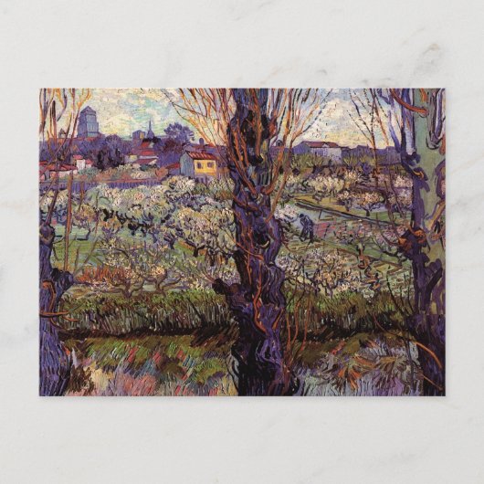 Orchard in Blossom, Arles van Vincent van Gogh Briefkaart (Voorkant)