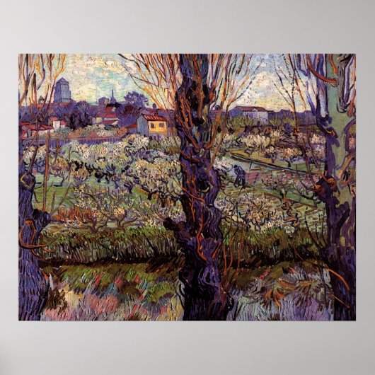 Orchard in Blossom, Arles van Vincent van Gogh Poster (Voorkant)