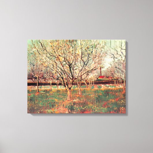 Orchard in Blossom, Plum Trees van Vincent van Gog Canvas Afdruk (Voorkant)