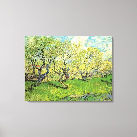 Orchard in Blossom, Vincent van Gogh Canvas Afdruk (Voorkant)