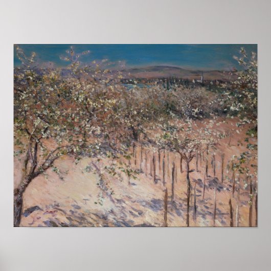 Orchard met bloeiende appelbomen, Colombes Poster (Voorkant)