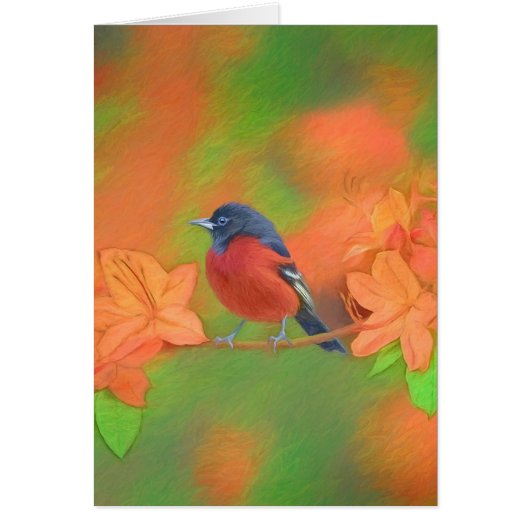 Orchard Oriole Songbird Peinture Oiseau original (Devant)