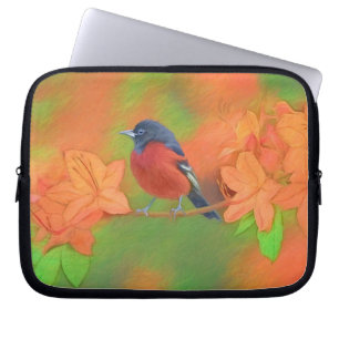 Orchard Oriole zangvogel schilderij originele voge Laptop Sleeve