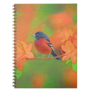 Orchard Oriole zangvogel schilderij originele voge Notitieboek