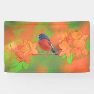 Orchard Oriole zangvogel schilderij originele voge Spandoek