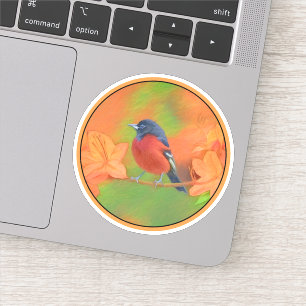 Orchard Oriole zangvogel schilderij originele voge Sticker