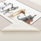 Orchestra cat Sherpa Blanket Deken (3/4)