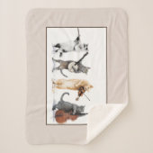 Orchestra cat Sherpa Blanket Deken (Voorkant)