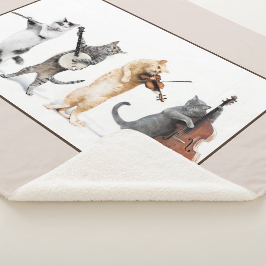 Orchestra cat Sherpa Blanket Sherpa Deken (3/4)