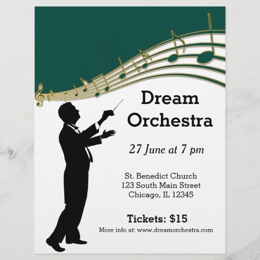 Orchestra concert flyer (Voorkant)