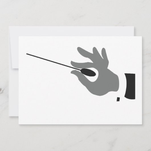 Orchestra Conductor Invitations Kaart (Voorkant)