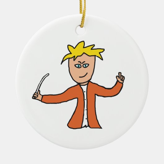 Orchestra Conductor Keramisch Ornament (Voorkant)