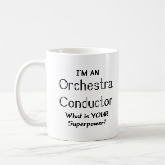 Orchestra conductor koffiemok (Links)