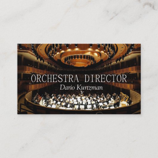 Orchestra Director Music Instructor Lessons Visitekaartje (Voorkant)