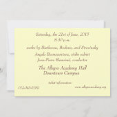 Orchestra Instruments Concert Kaart (Achterkant)