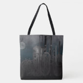 Orchestra Instruments Nighttime Moonlit Skyline Tote Bag (Voorkant)