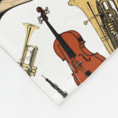 Orchestra Instruments Pattern Fleece Deken (Hoek)