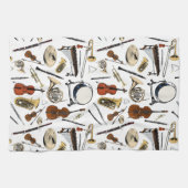 Orchestra Instruments Pattern Theedoek (Horizontaal)