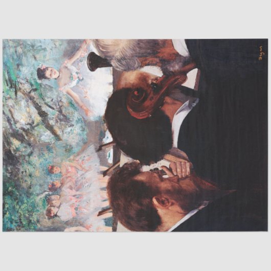 Orchestra Musicians, Edgar Degas Tissuepapier (Voorkant)