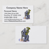 Orchestra Tuba Player Graphic, Seed Afbeelding Visitekaartje (Voorkant / Achterkant)