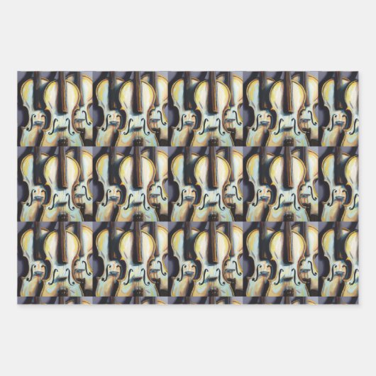 Orchestra Violins Violas Classical Music Pattern Inpakpapier Vel (Voorkant)
