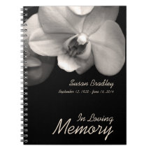 Orchid 1 Custom Memorial Funeral Book