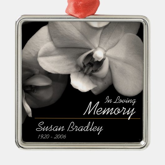 Orchid 1 Personalized Memorial Funeral Ornament (Voorkant)