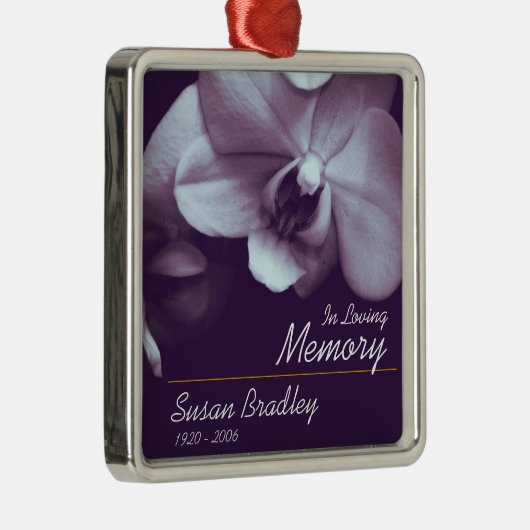 Orchid 2 Personalized Memorial Funeral Ornament (Rechts)