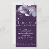 Orchid 3b Sympathie violette foncée Merci photo C (Devant)