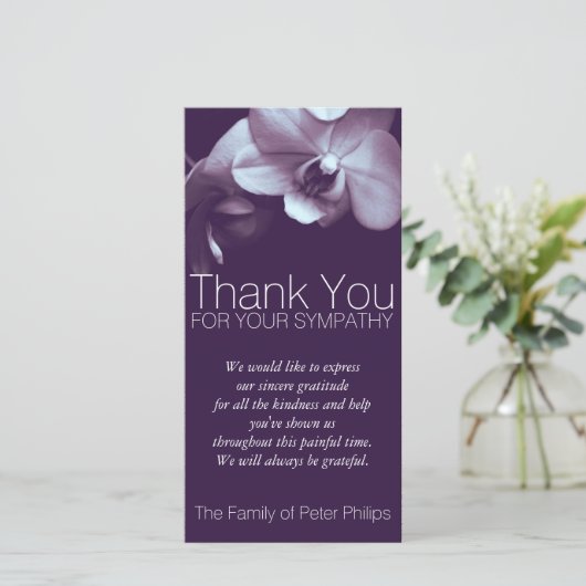 Orchid 3b Sympathie violette foncée Merci photo C (Debout devant)