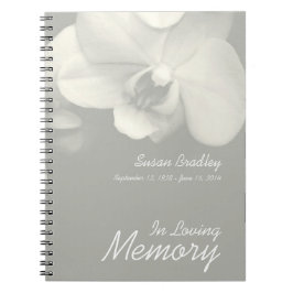 Orchid 9 Floral Photography Funeral Guest Book Notitieboek