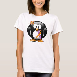 Orchid and Oranje Awareness Ribbon Penguin T-shirt