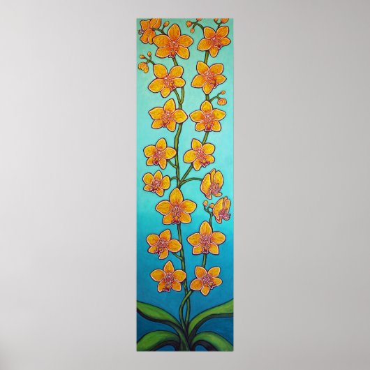 Orchid Azure Bliss van Lisa Lorenz Poster (Voorkant)