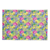 Orchid Begonia en Palm Leaves Kussensloop (Achterkant-Links)