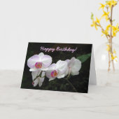 Orchid Birthday Wenskaart Kaart (Gele Bloem)