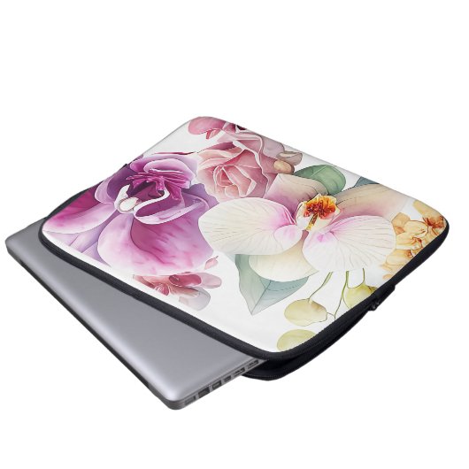 Orchid Blast Laptop Sleeve (Voorkant onderkant)