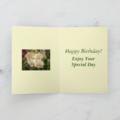 Orchid Blooms Floral Birthday Card voor zuster Kaart (Binnen)