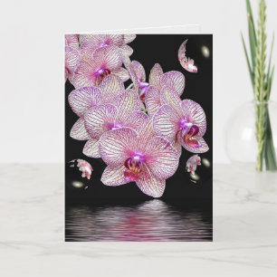 Orchid Blooms met belletjes Kaart