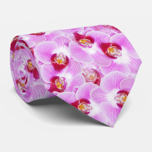 Orchid Blossom Floral Abstracte fotopatroon Stropdas