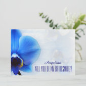 Orchid Blue Ben je mijn bruidsmeisje? Kaart (Staand voorkant)