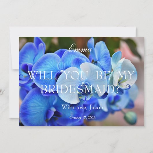 Orchid Blue zal je mijn uitnodiging zijn. (Voorkant)