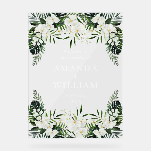 Orchid Bohemian Greenery MARIAGE Bienvenue (Recto)